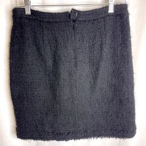 J Crew Black Wool Boucle Skirt - Medium - fits 8-10